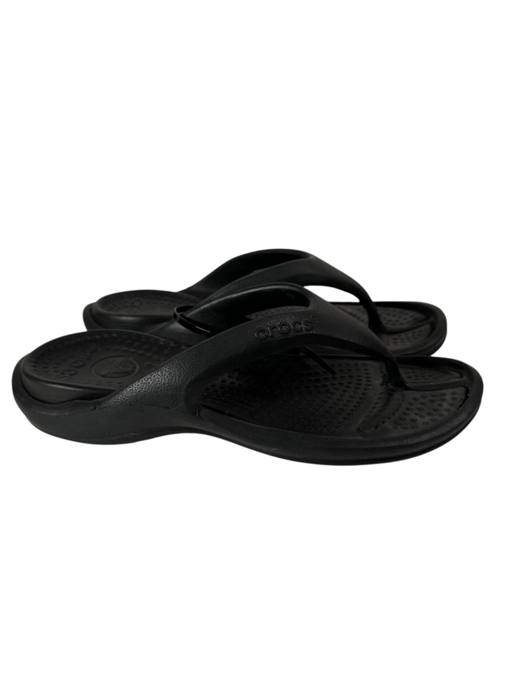 Crocs Athens II Flip Flops Black Thong Sandals Lightweight Unisex W8 M6
